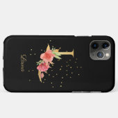 Floraal Monogram Persoonlijke Naam Initiaal L Lett Case-Mate iPhone Case (Achterkant (horizontaal))