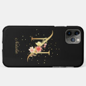 Floraal Monogram Persoonlijke Naam Initiaal N Lett Case-Mate iPhone Case (Achterkant (horizontaal))