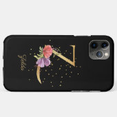Floraal Monogram Persoonlijke Naam Initiaal Z Lett Case-Mate iPhone Case (Achterkant (horizontaal))