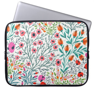 floraal naadloos patroon met bloomsfloral in de zo laptop sleeve