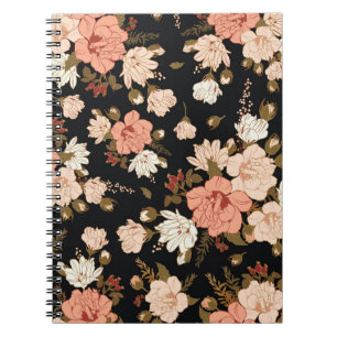 Floraal naadloos patroon met hibiscus. Floral Notitieboek