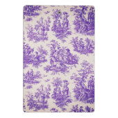  floraal paarse toile de jouy monogram mini klembord (Achterkant)
