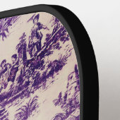  floraal paarse toile de jouy monogram pickleball paddle (Links Detail)