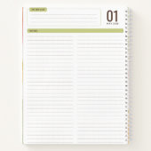 Floraal Pastel Spiraal Notebook - Esthetisch Noteb Notitieboek (Achterkant)