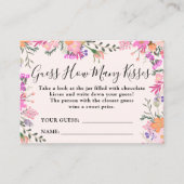 Floraal Raad hoeveel kusjes Bruidsjuryspel Informatiekaartje (Voorkant)