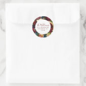 Floraal retouradres labelstempel ronde sticker (Tas)