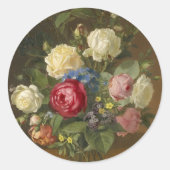 floraal ronde sticker (Voorkant)