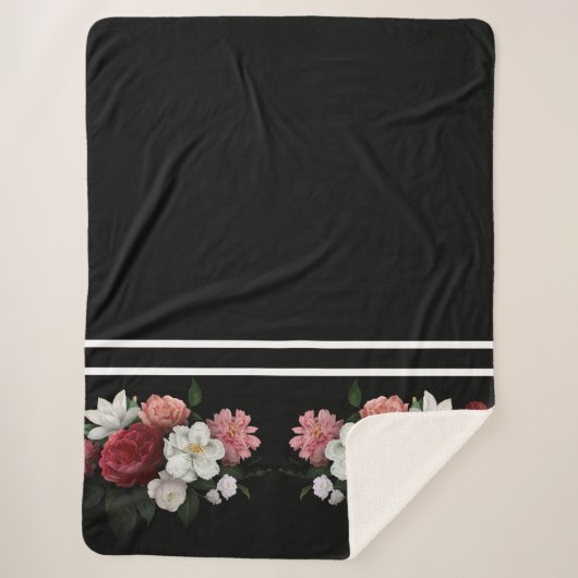 floraal sherpa deken (Voorkant)