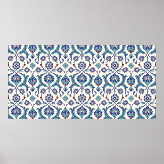 Floraal sierpatroon. Traditionele Arabische seam Poster (Voorkant)