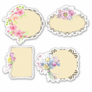  floraal sticker