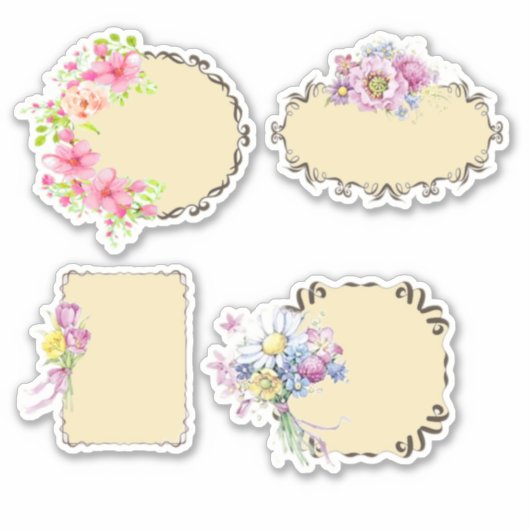  floraal sticker (Voorkant)