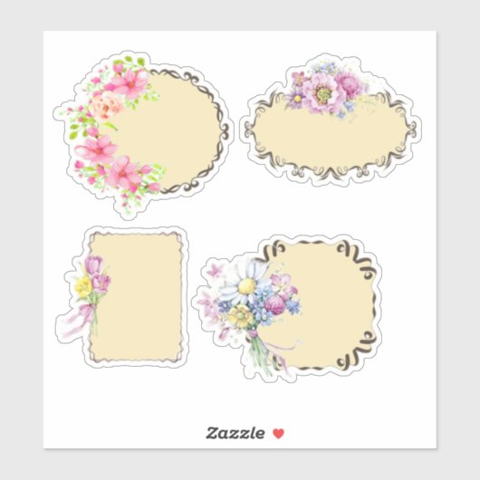  floraal sticker (Vel)