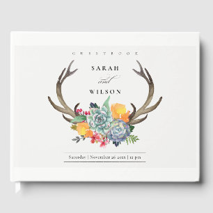 FLORAAL SUCCULENT ANTLER BOHEMIAN ALLURE MONOGRAM GASTENBOEK