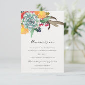 FLORAAL SUCCULENT ANTLER BOHEMIAN ALLURE RECEPT KAART (Staand voorkant)