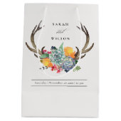 FLORAAL SUCCULENT ANTLER BOHEMIAN ALLURE WEDING MEDIUM CADEAUZAKJE (Achterkant)