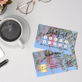 Floraal uw foto qr-code bedrijf kortingskaartje