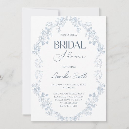  floraal vrijgezellenfeest kaart (Voorkant)