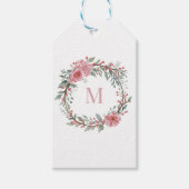 Floraal Waterverf Monogram – Initialen personalise Cadeaulabel (Voorkant)