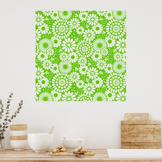  floraalgroen Poster (Keuken)