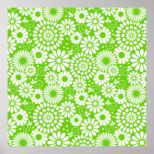  floraalgroen Poster (Voorkant)