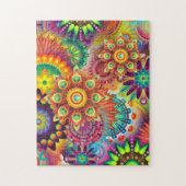 Floraalmozaïekpatroon Legpuzzel (Verticaal)