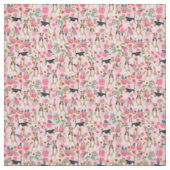 floraals roze met wrijvingsvezel stof (Swatch)