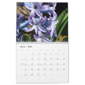 floraalschaduwen van paarse bloemen kalender (Mar 2021)