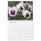 floraalschaduwen van paarse bloemen kalender (Feb 2021)