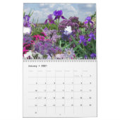 floraalschaduwen van paarse bloemen kalender (Jan 2021)
