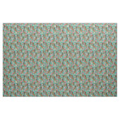  floraalschildpadden (turquoise) stof (Fat Quarter)