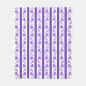 Floraalstrepen Fleece Deken (Voorkant)