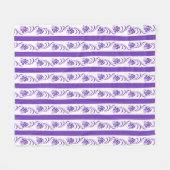 Floraalstrepen Fleece Deken (Voorkant (Horizontaal))