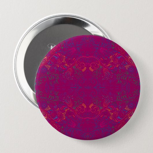 Floradore - Fuchsia Ronde Button 4,0 Cm (Voorkant /achterkant)