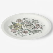 Floraistisch ontwerp op papieren borden bordje (Gekanteld)