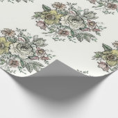 Floraistisch ontwerp op verpakkingspapier cadeaupapier (Hoek)