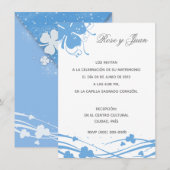 Floral-02 - Invitación de Boda Kaart (Voorkant / Achterkant)