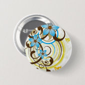 Floral 03 ronde button 5,7 cm (Voorkant /achterkant)