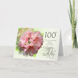 Floral 100ste verjaardag Gefeliciteerd Kaart