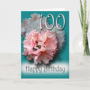 Floral 100ste verjaardag Gefeliciteerd Kaart