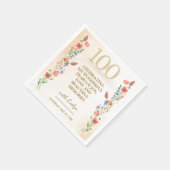 Floral 100th Birthday – Golden Wildflowers Design Servet (Hoek)