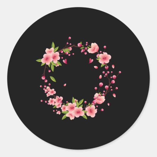 Floral 101 101st 101 jaar geliefd ronde sticker (Voorkant)