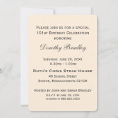  Floral 101st Birthday Celebration Custom Kaart (Achterkant)