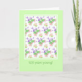 Floral 103rd Birthday Greeting Kaart (Voorkant)