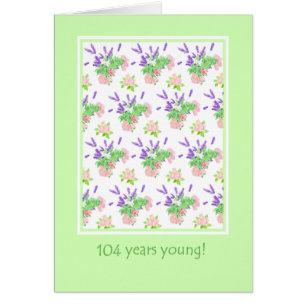 Floral 104th Birthday Greeting
