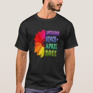 Floral 11e verjaardag Geweldige sinds april 2011 1 T-shirt