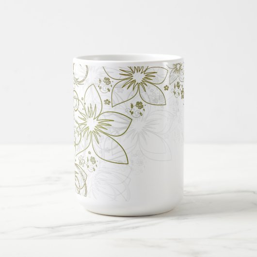 Floral, 15 oz koffiemok (Center)