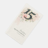Floral 15th Birthday Quinceanera Botanische Partij Servet (Hoek)