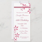 Floral 16e verjaardag kaart (Achterkant)