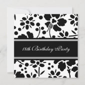 Floral 18e verjaardag kaart (Voorkant)