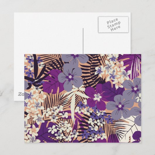 Floral 1 briefkaart (Voorkant / Achterkant)